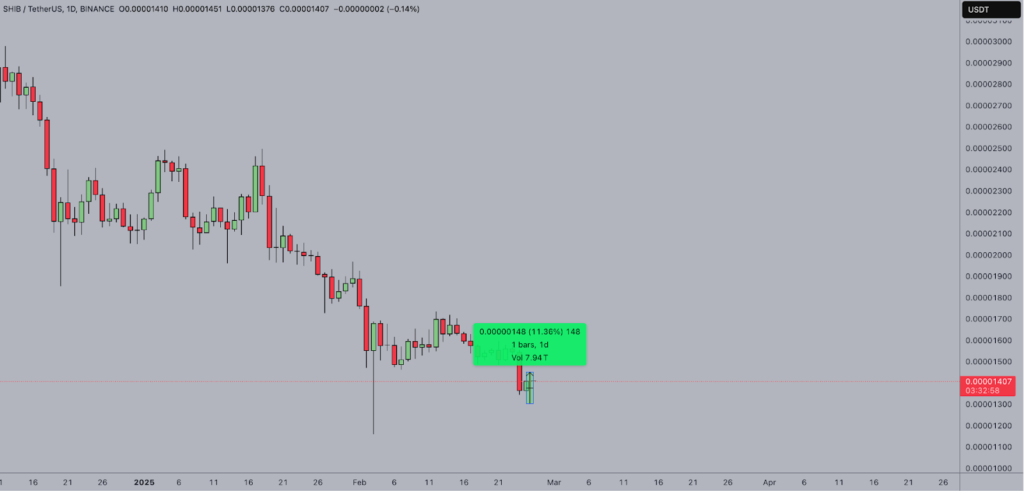 1-day SHIB/USDT Chart 